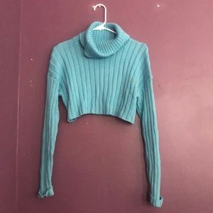 Forever 21 Cropped Cowl Neck Sweater